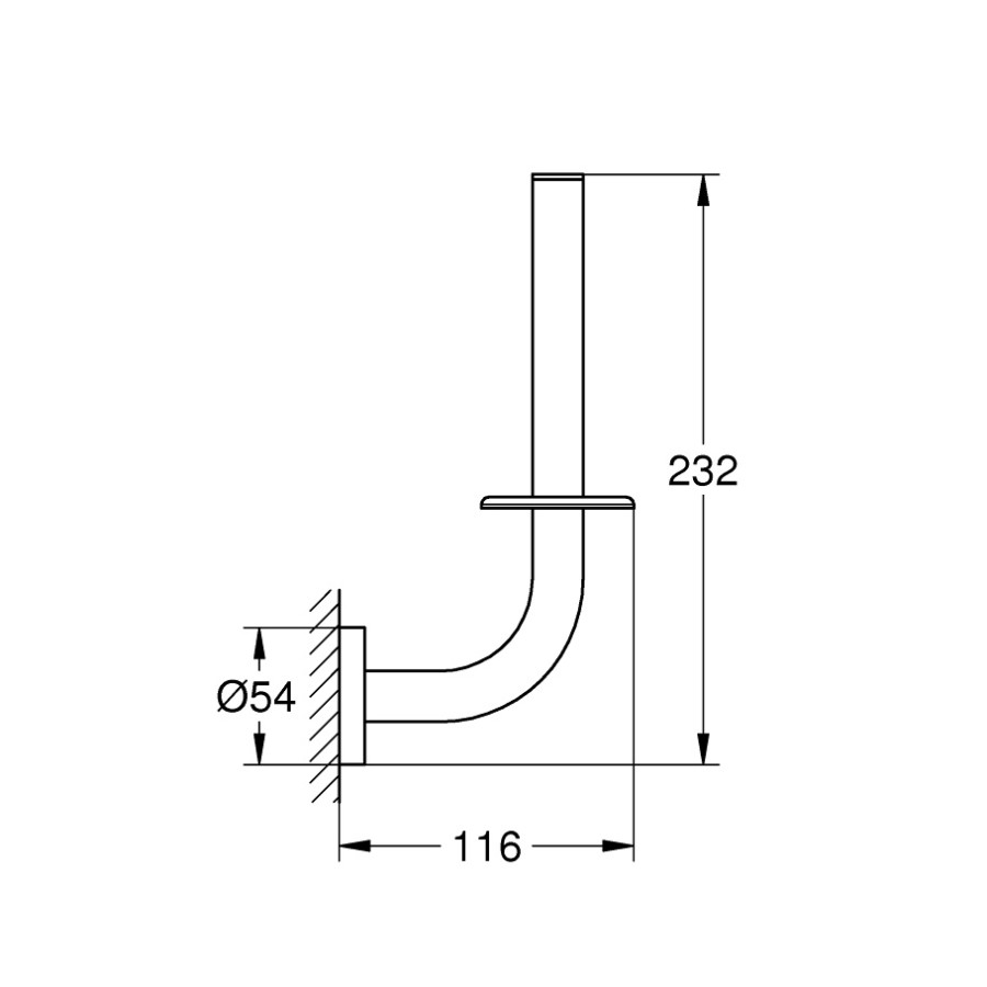 GROHE Essentials 40385DC1 Держатель для запасного рулона туалетной бумаги (шлифованная нержавеющая сталь)