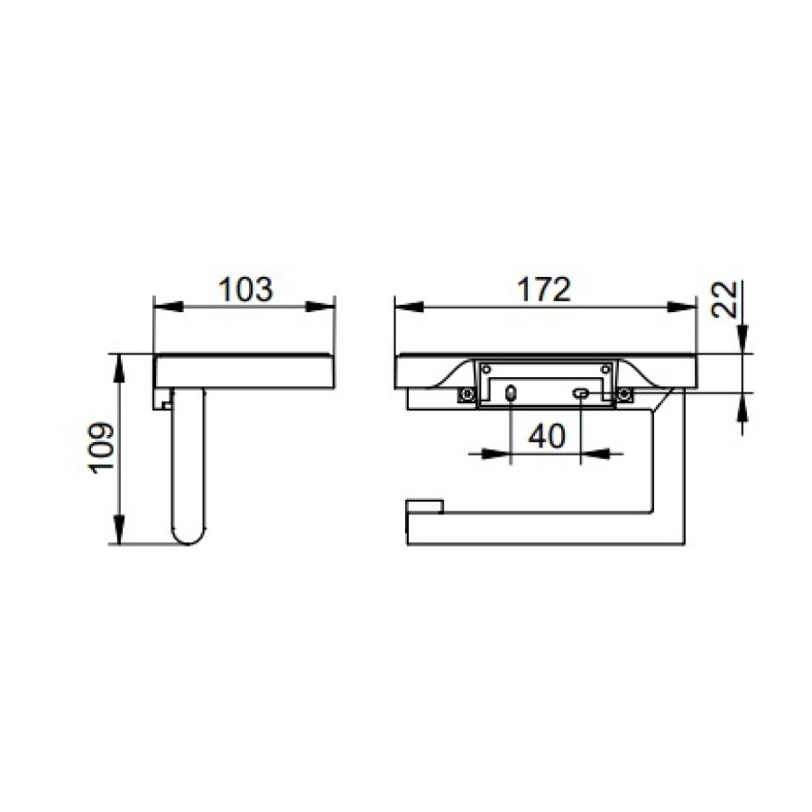 Keuco Reva 12873 019000 Держатель для туалетной бумаги с полочкой (хром)