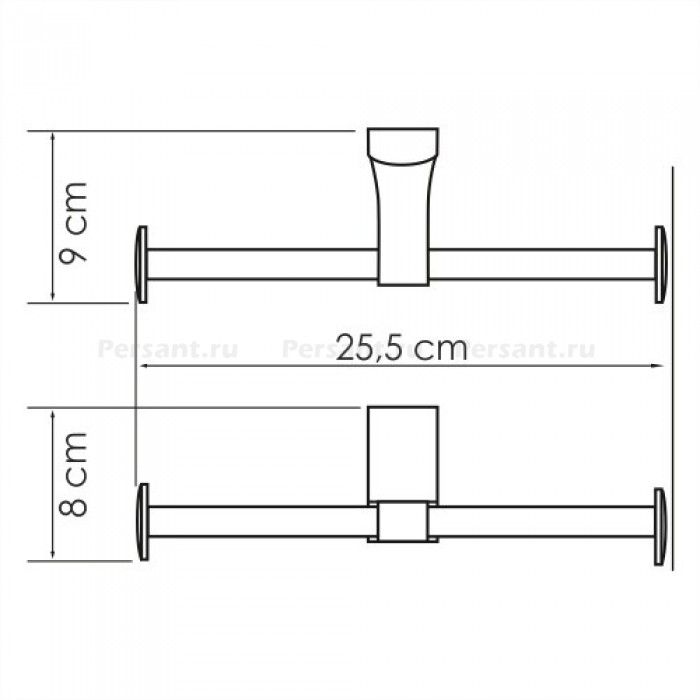 WasserKRAFT Leine K-5096D Двойной держатель для туалетной бумаги (хром)