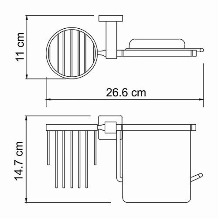 WasserKRAFT Lippe K-6559 Держатель для туалетной бумаги с держателем освежителя воздуха (хром)