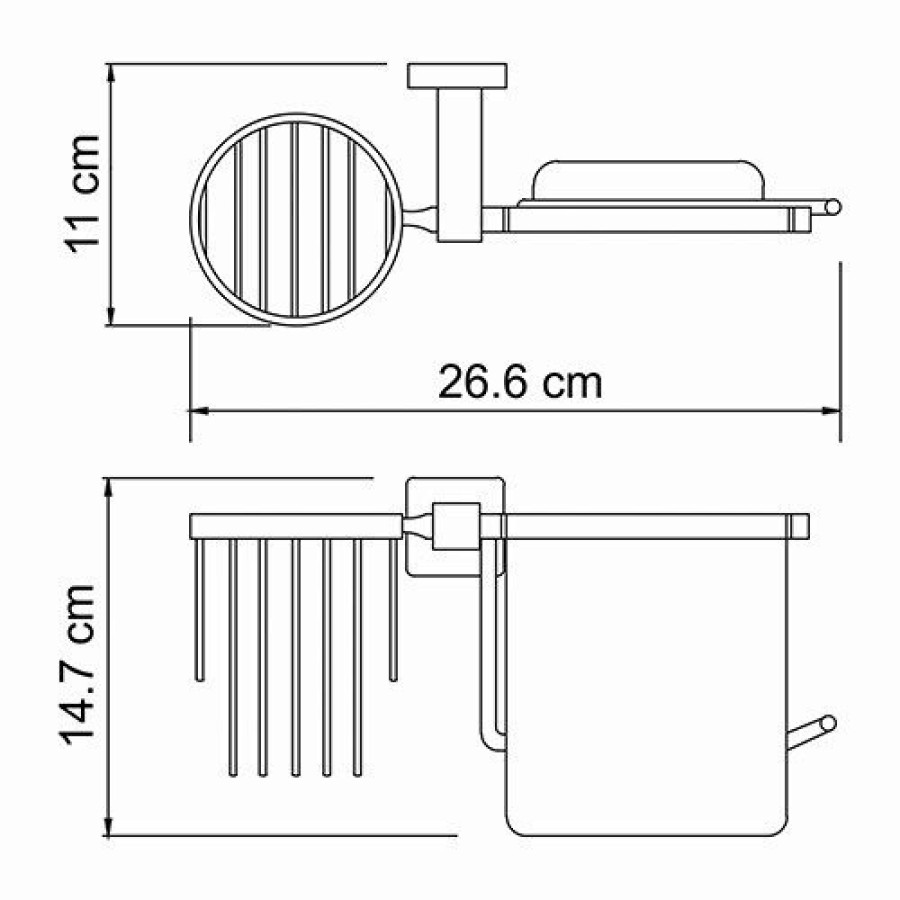 WasserKRAFT Lippe K-6559 Держатель для туалетной бумаги с держателем освежителя воздуха (хром)