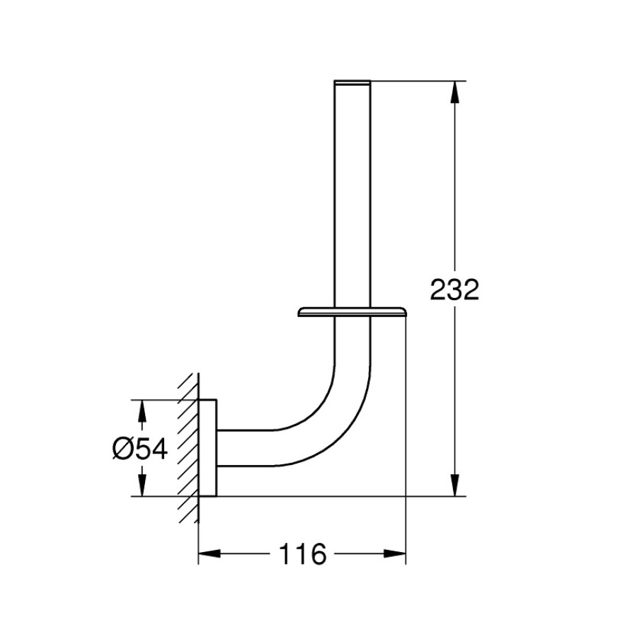 GROHE Essentials 40385EN1 Держатель для запасного рулона туалетной бумаги (шлифованный никель)