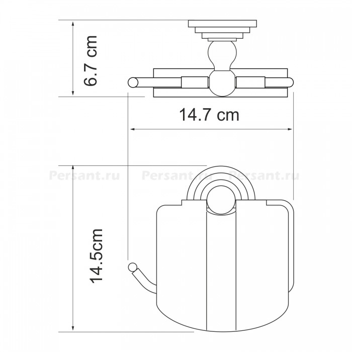 WasserKRAFT Ammer K-7025 Держатель для туалетной бумаги (никель)