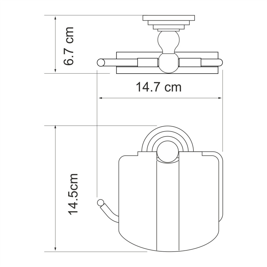 WasserKRAFT Ammer K-7025 Держатель для туалетной бумаги (никель)