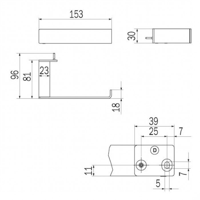 INDA Indissima A8825ACR Держатель для туалетной бумаги (хром)