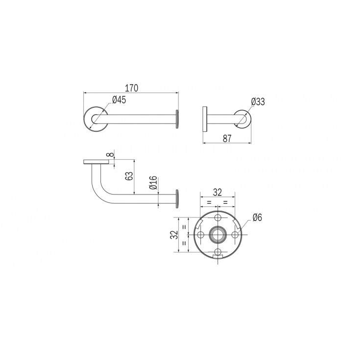 INDA One A24250NE Держатель для туалетной бумаги (чёрный матовый)