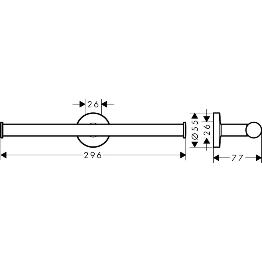 Hansgrohe Logis Universal 41726000 Держатель рулона туалетной бумаги (хром)