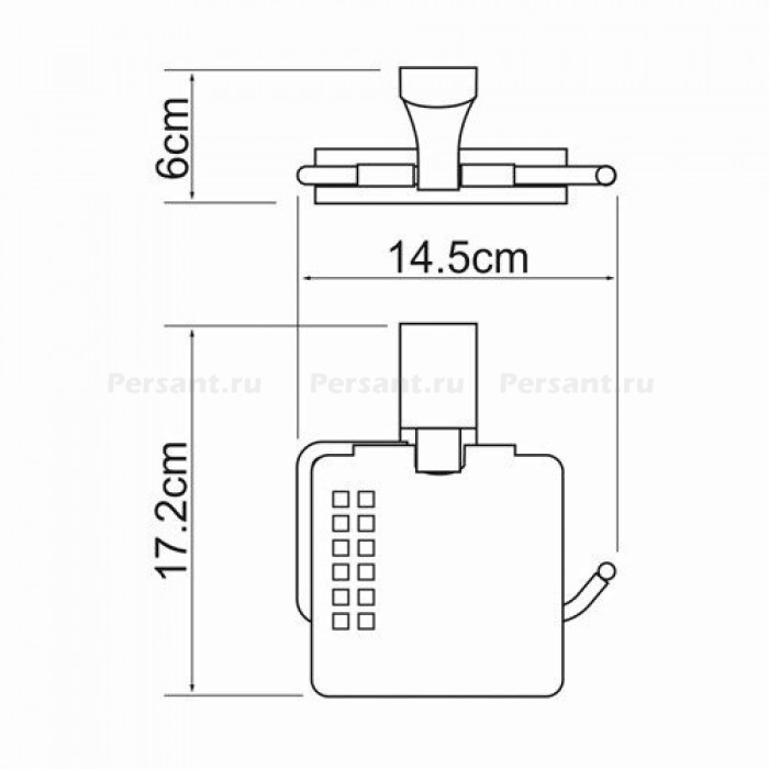 WasserKRAFT Leine K-5025 Держатель для туалетной бумаги (хром)