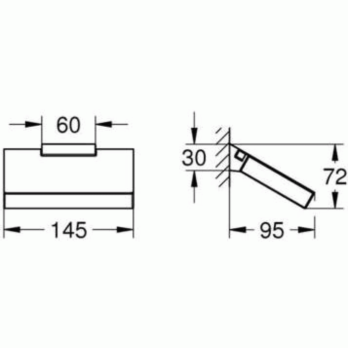 Держатель туалетной бумаги 40781000 Grohe Selection Cube