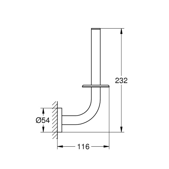 GROHE Essentials 40385AL1 Держатель для запасного рулона туалетной бумаги (темный графит шлифованный)