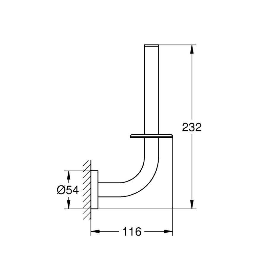 GROHE Essentials 40385AL1 Держатель для запасного рулона туалетной бумаги (темный графит шлифованный)