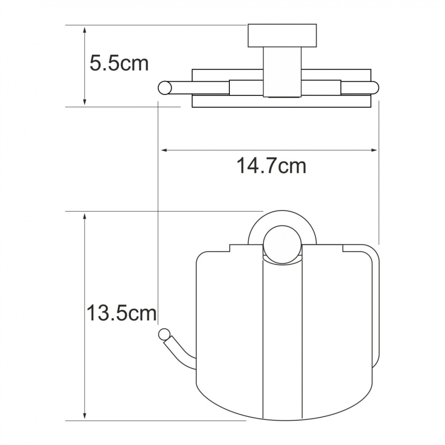 WasserKRAFT Donau K-9425 Держатель для туалетной бумаги (хром)