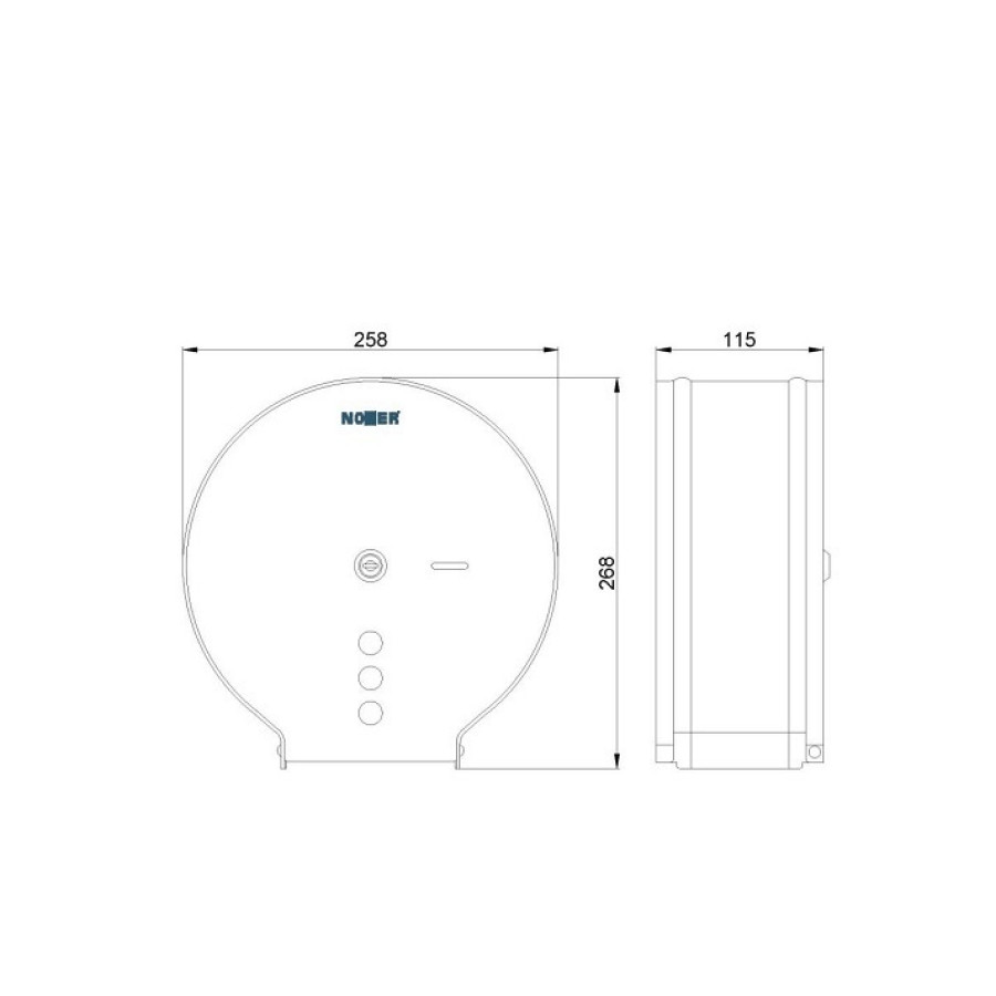 NOFER 05006.S Диспенсер для туалетной бумаги в рулонах (матовая нержавеющая сталь)
