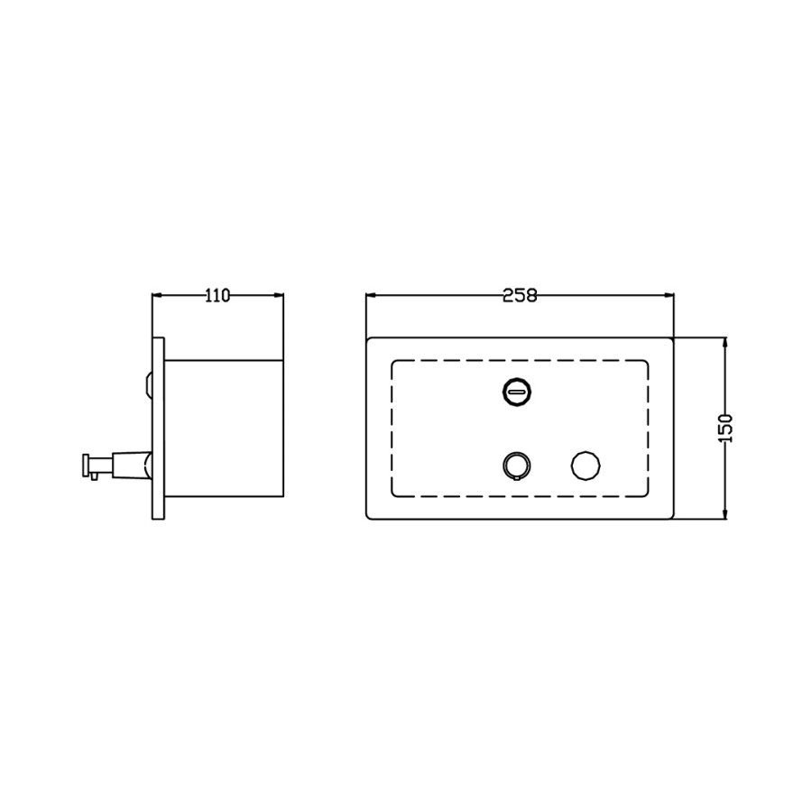 NOFER Inserts 03202.S Встраиваемый дозатор для жидкого мыла (матовая нержавеющая сталь)