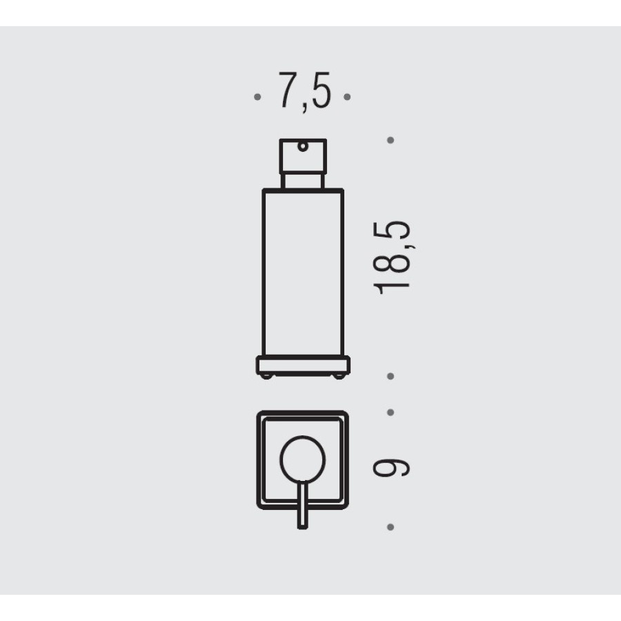 Colombo Design LOOK B9317.GM - Дозатор для жидкого мыла 310 мл | настольный Graphite Matt (графит шлифованный)