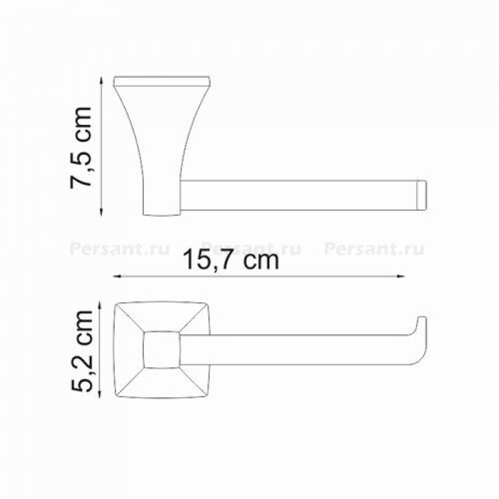 WasserKRAFT Wern K-2596 Держатель для туалетной бумаги (хром)