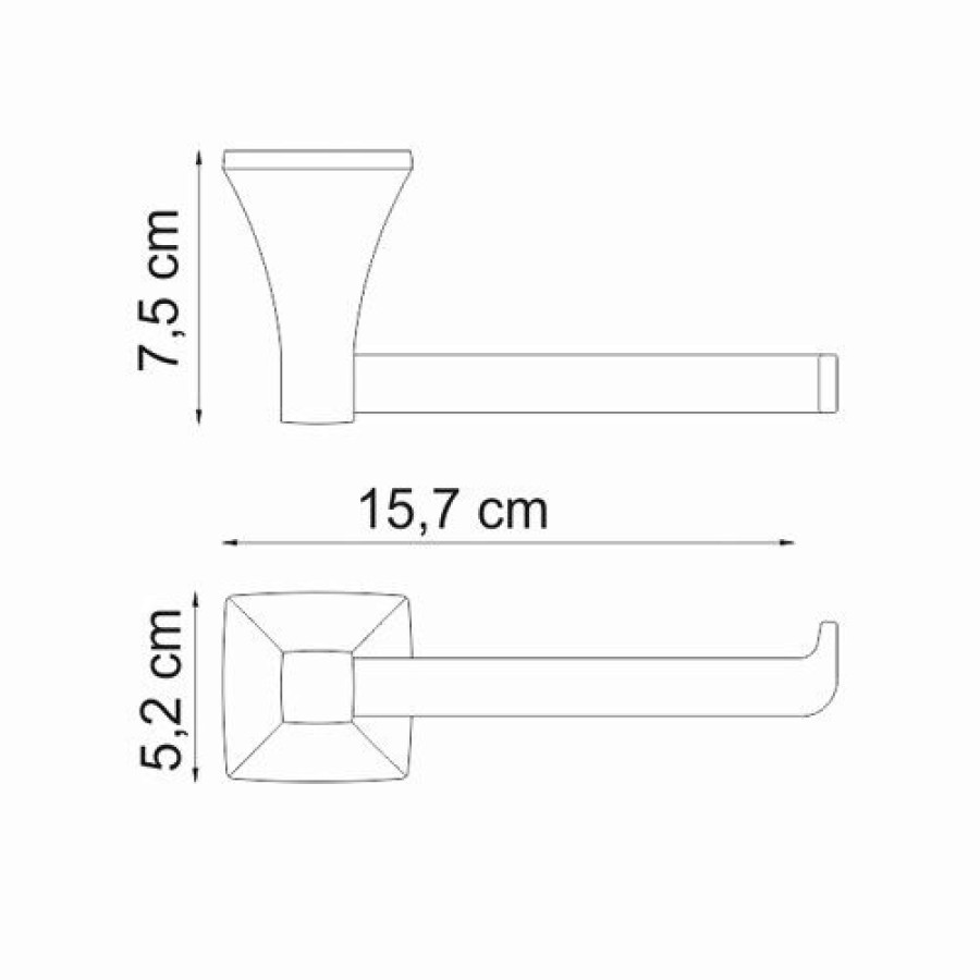 WasserKRAFT Wern K-2596 Держатель для туалетной бумаги (хром)