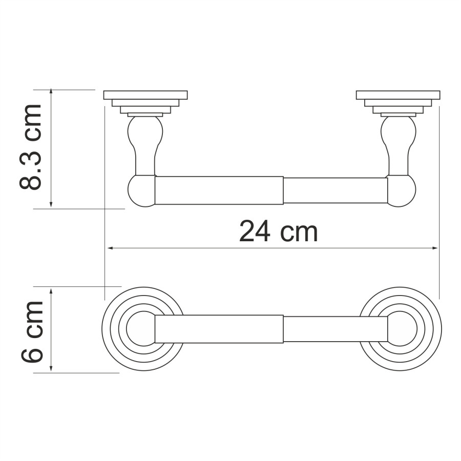 WasserKRAFT Ammer K-7022 Держатель для туалетной бумаги (никель)