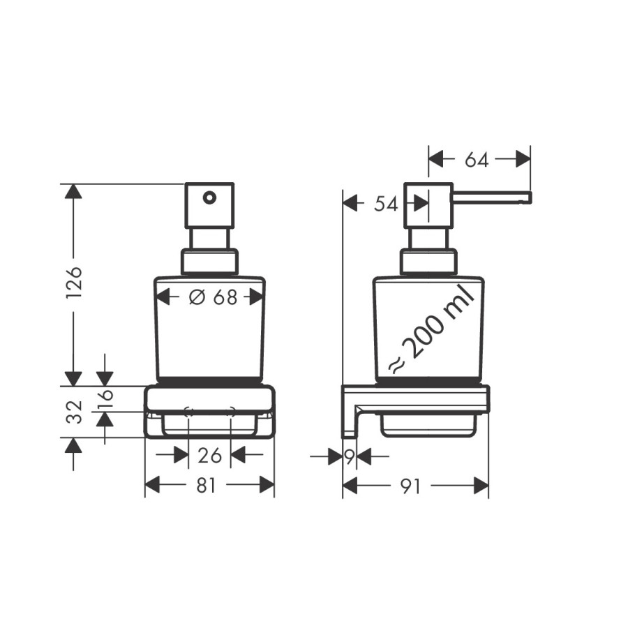 Hansgrohe AddStoris 41745670 - Дозатор для жидкого мыла 200 мл (черный матовый)