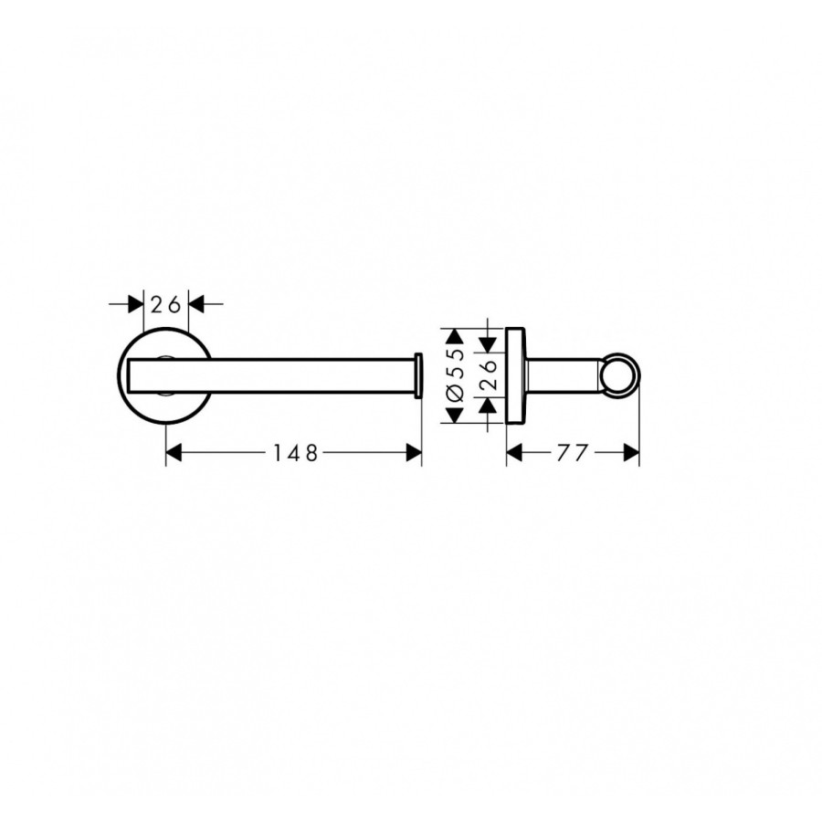 Hansgrohe Logis Universal 41723000 Держатель рулона туалетной бумаги (хром)