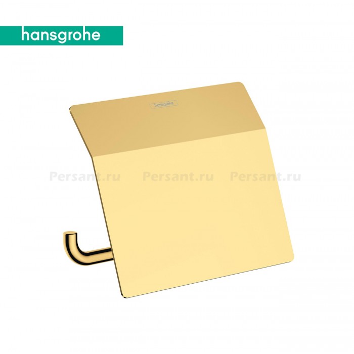 Hansgrohe AddStoris 41753990 Держатель туалетной бумаги, с крышкой (золото полированное)