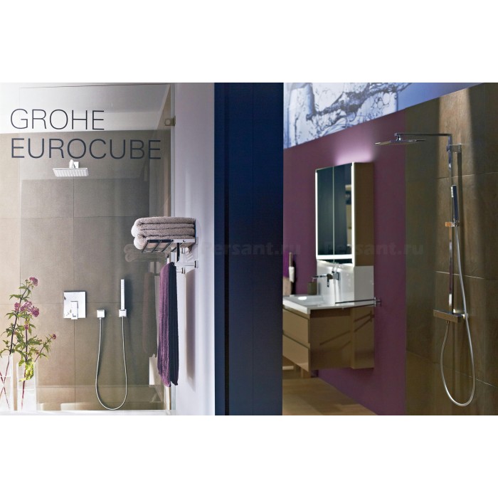 Верхний душ Grohe Euphoria 150 Cube 27705000 хром