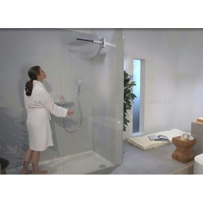 Верхний душ с держателем Hansgrohe Rainmaker Select 460 1jet 24003400 хром/белый