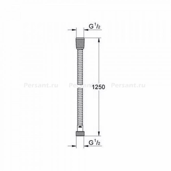 Душевой шланг Grohe Relaxaflex Longlife 28142000 125 см, нержавеющая сталь, хром