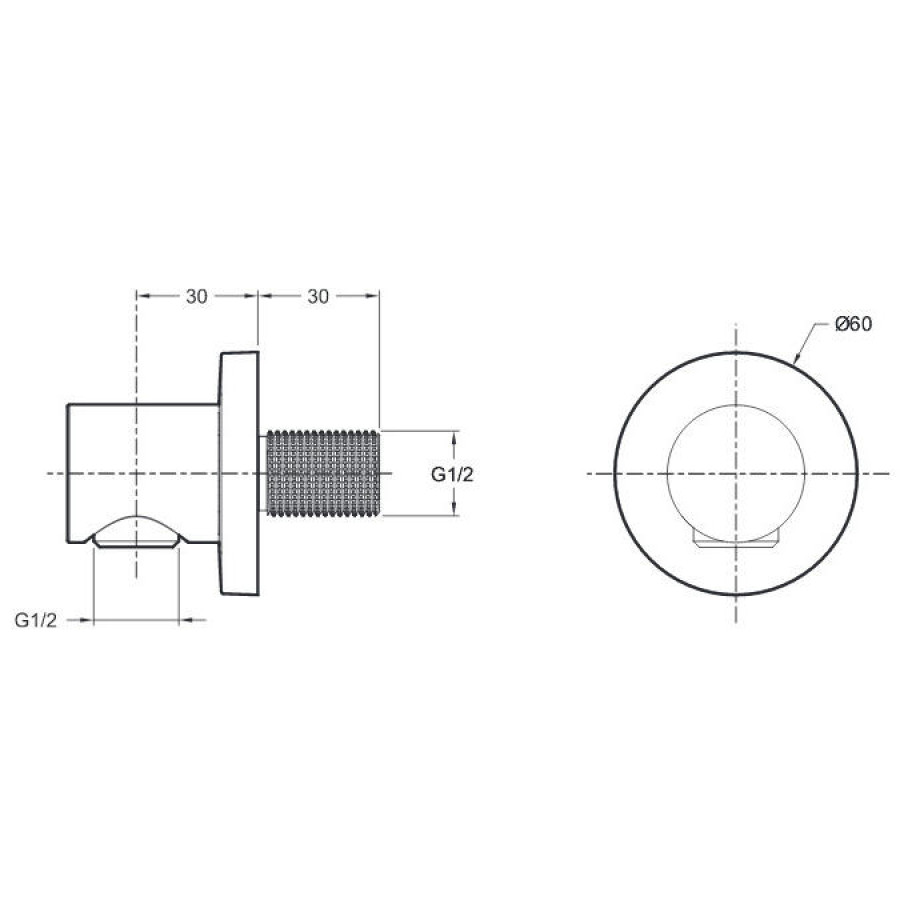 Шланговое подсоединение Jacob Delafon MODULO E8465-CP