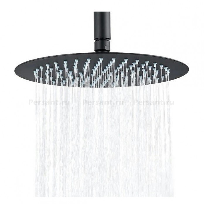 Верхний душ Berges Ventas R Black 25 см 074004 черный матовый