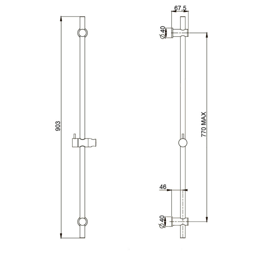 Душевая стойка круглая Paini 50PZ129TTRI