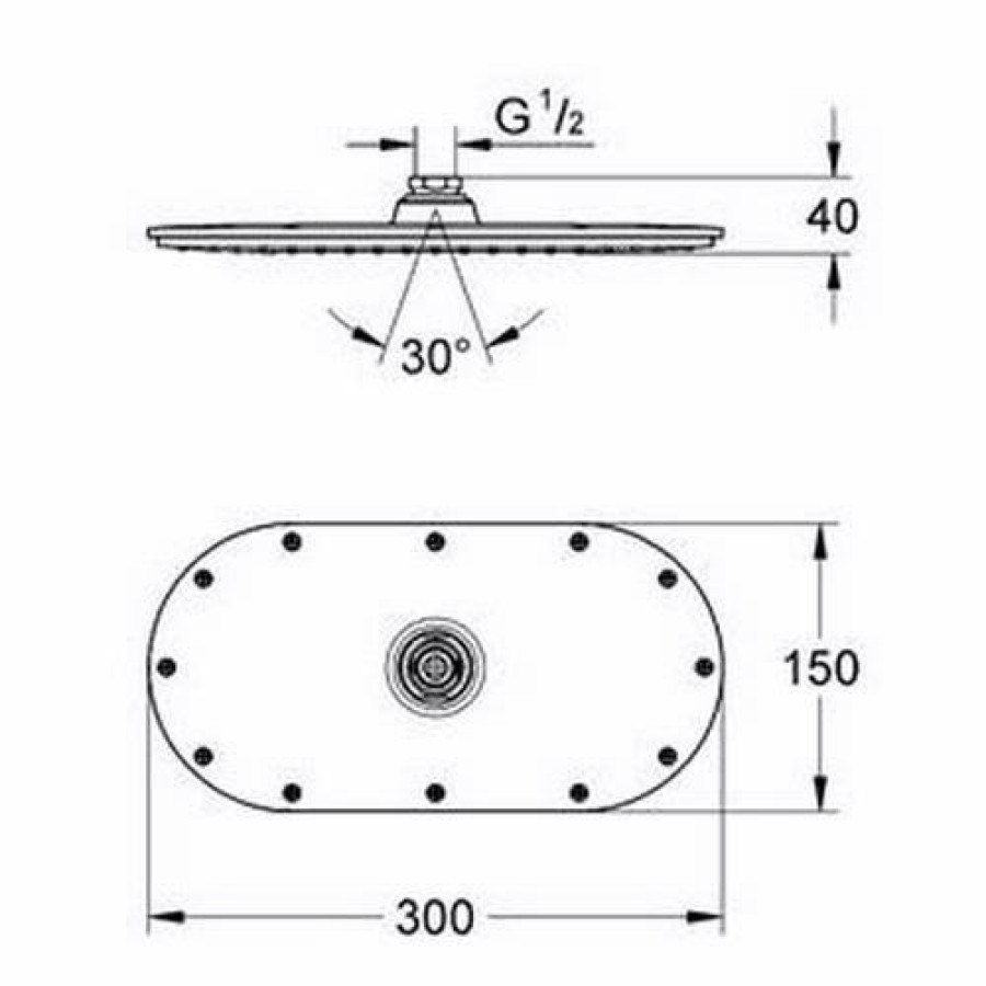 Верхний душ Grohe Rainshower Veris 27470000