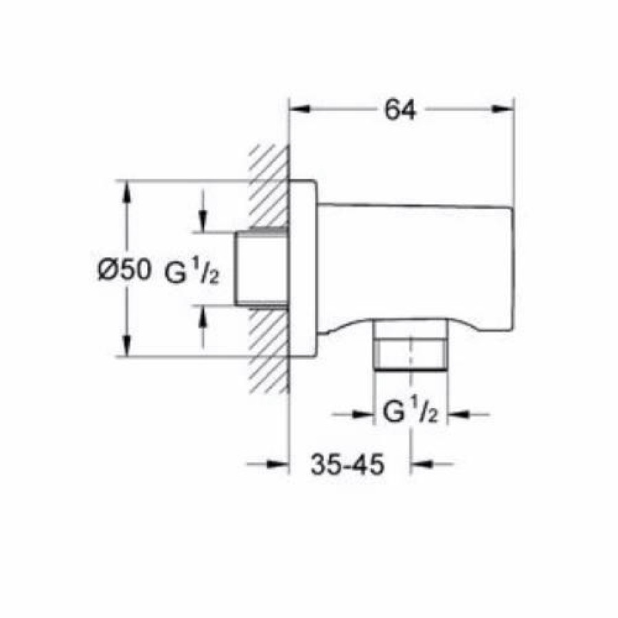 Подключение для шланга Grohe Rainshower 27057000