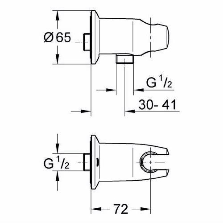 Подключение для шланга Grohe Movario 28406000 с держателем