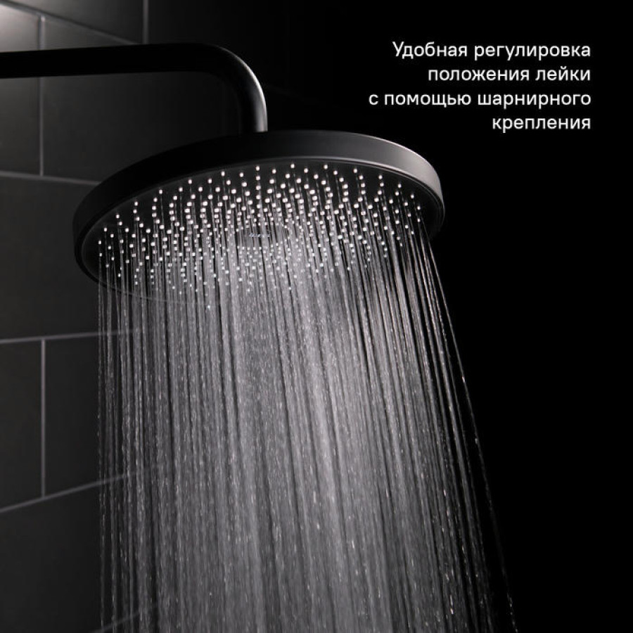 Душевая насадка верхняя IDDIS SpaHome SPA26BPi64 круглая, черная