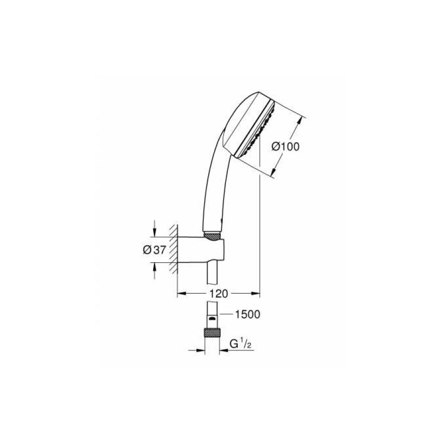 Душевой комплект GROHE New Tempesta Cosmopolitan 100 I 26084002