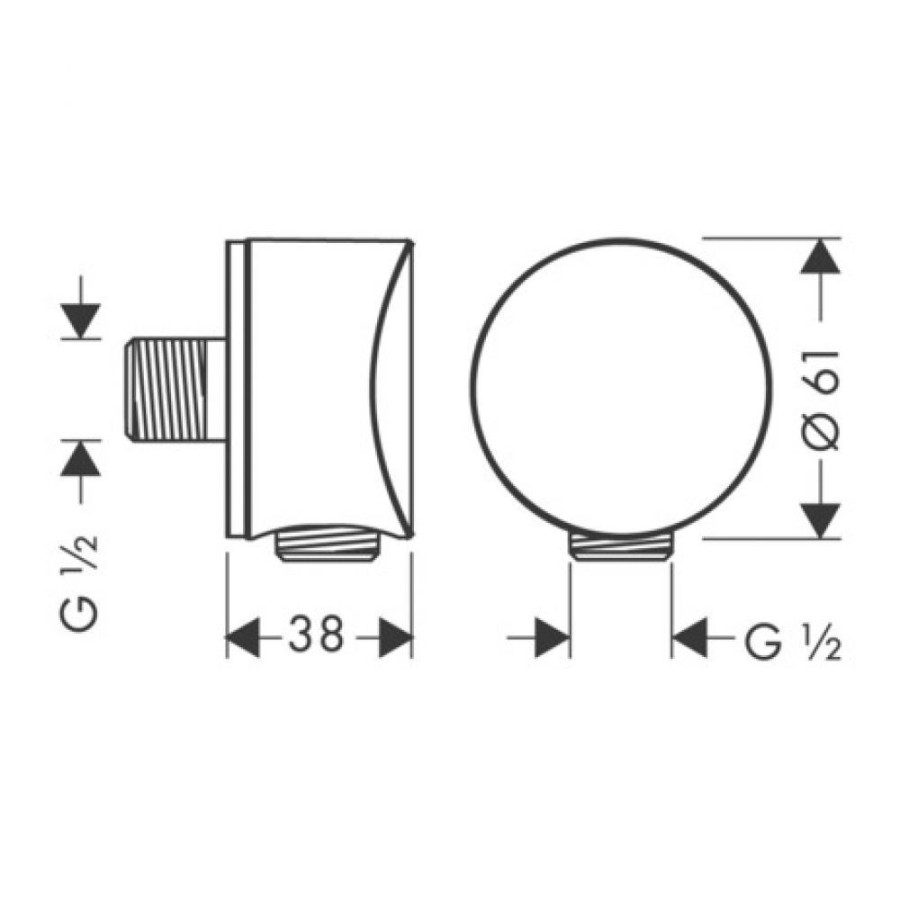 Шланговое подсоединение S hansgrohe Fixfit 26453140 белый/хром