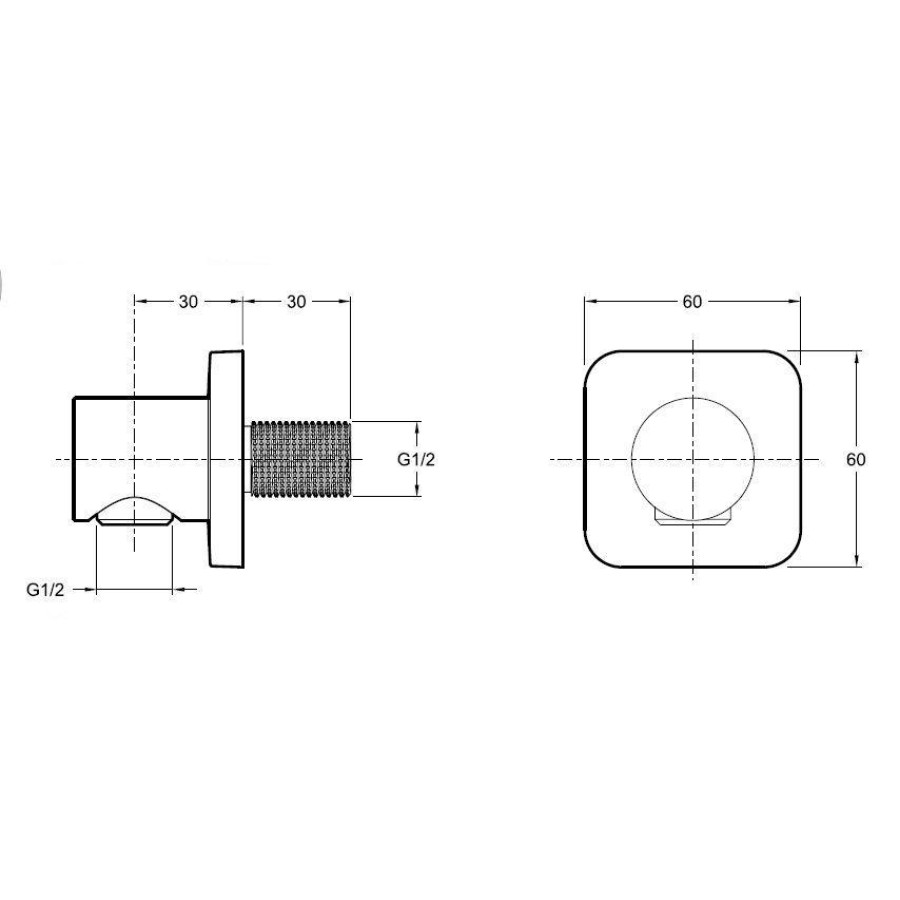 Шланговое подсоединение Jacob Delafon MODULO E8463-CP