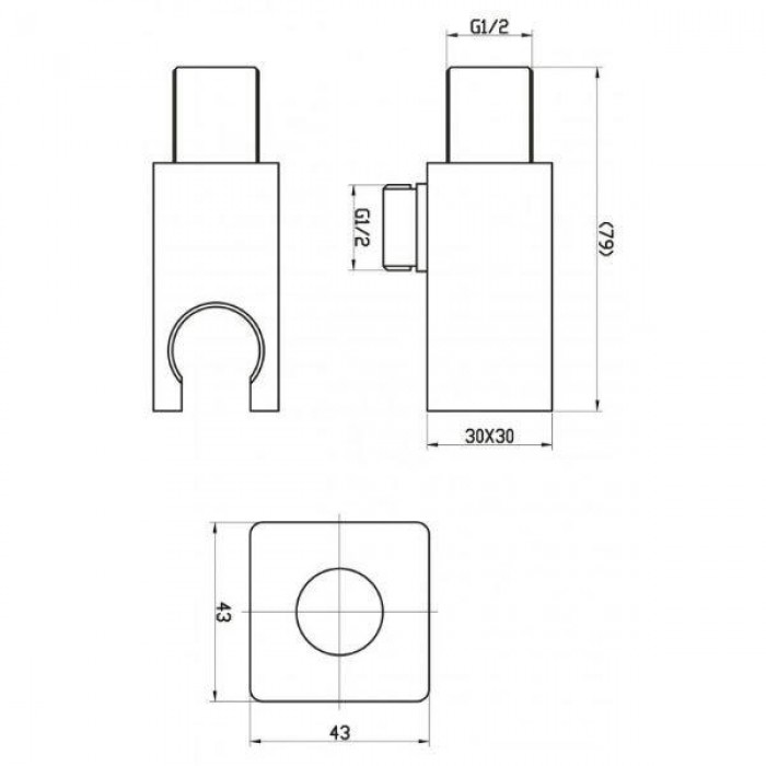 Штуцер BelBagno Nova BB-DHLA-IN с держателем