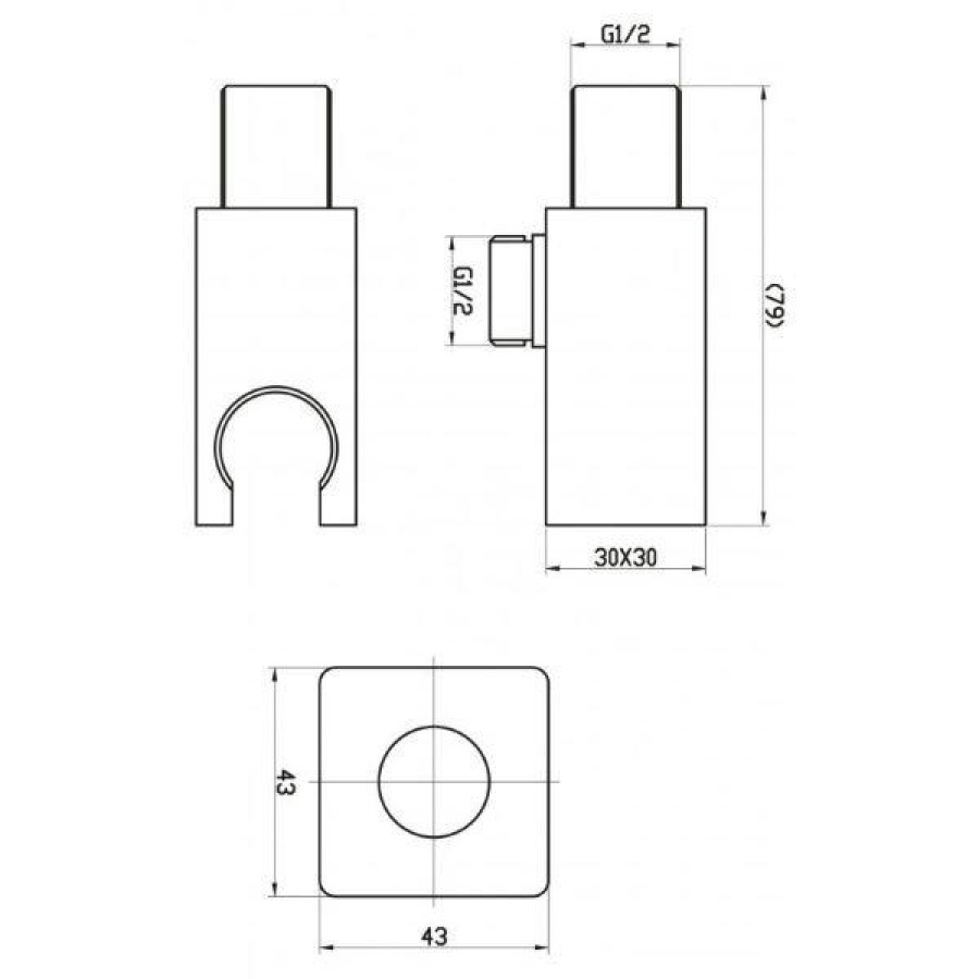 Штуцер BelBagno Nova BB-DHLA-IN с держателем