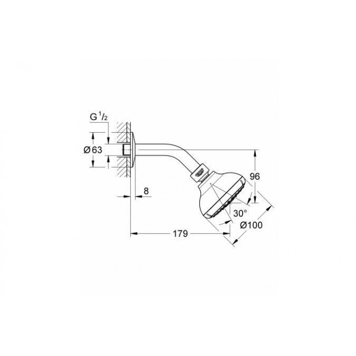 Верхний душ GROHE Tempesta New IV 27870001