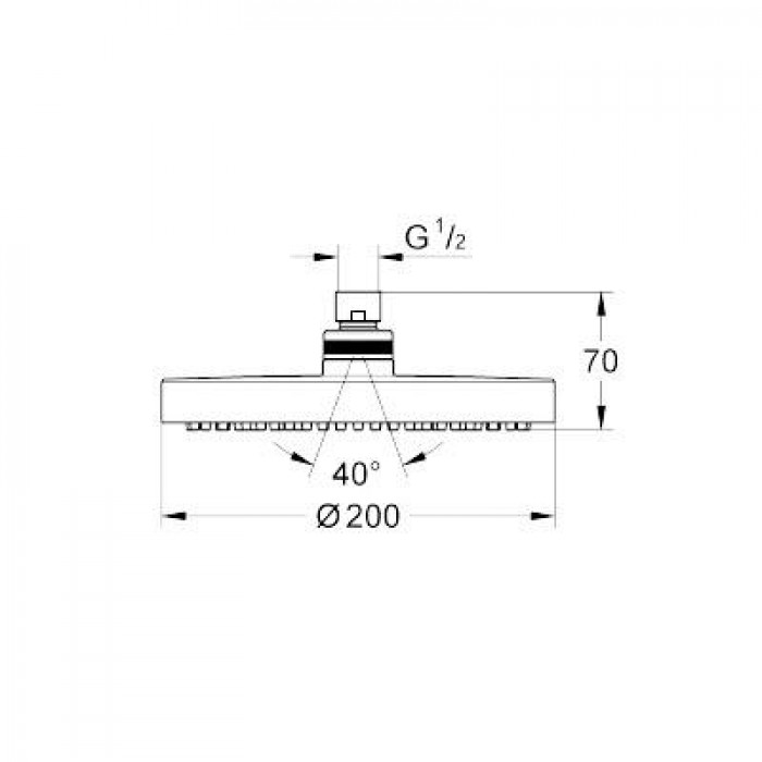 Верхний душ GROHE TEMPESTA NEW COSMOPOLITAN 100 27541001