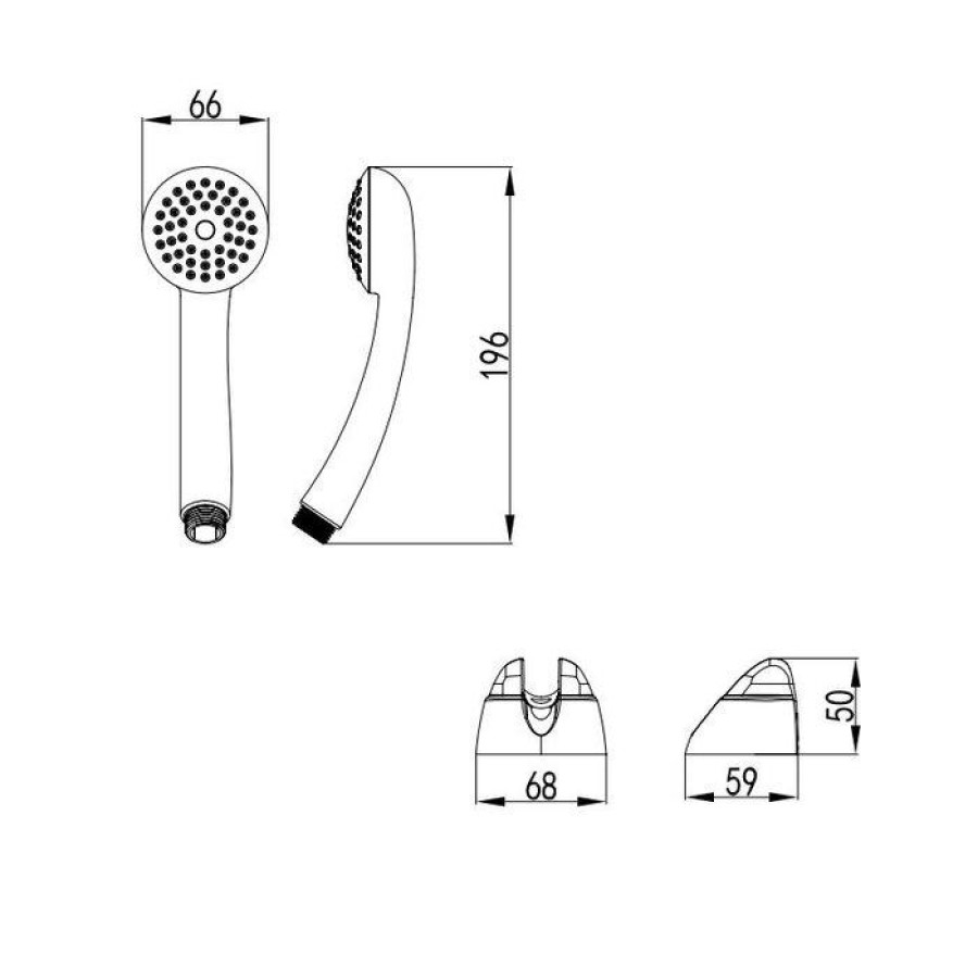 Душевая лейка Milardo 3301F68M16