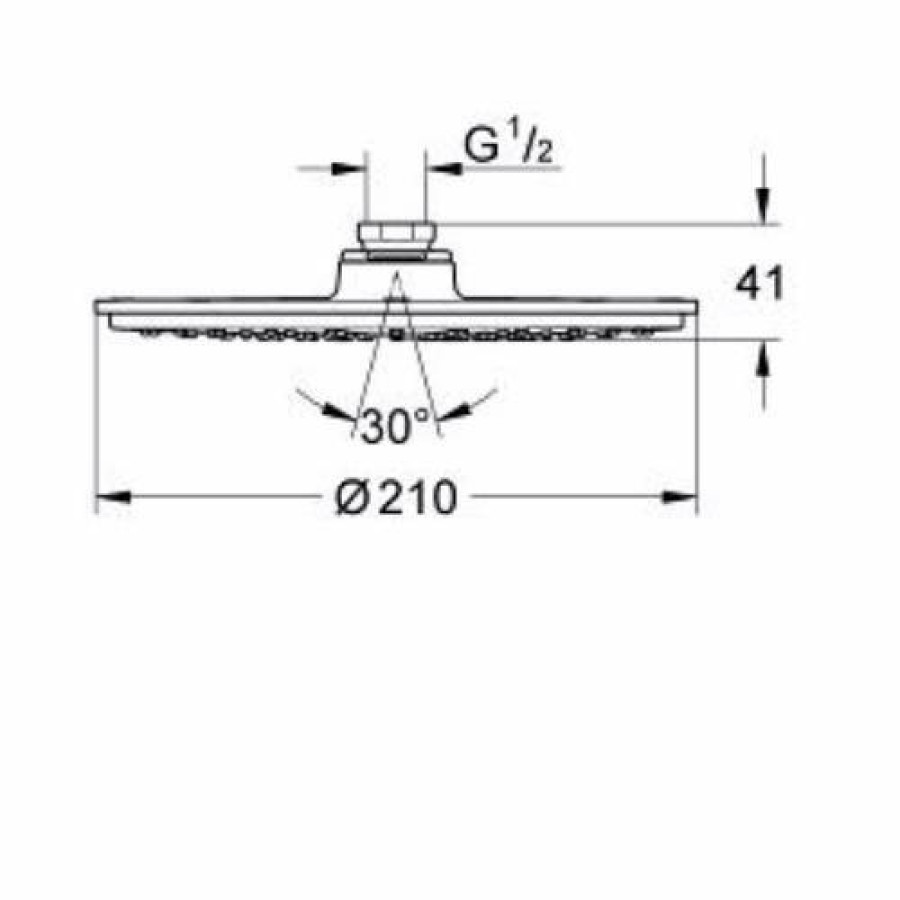 Верхний душ Grohe Rainshower Cosmopolitan 210 28368LS0