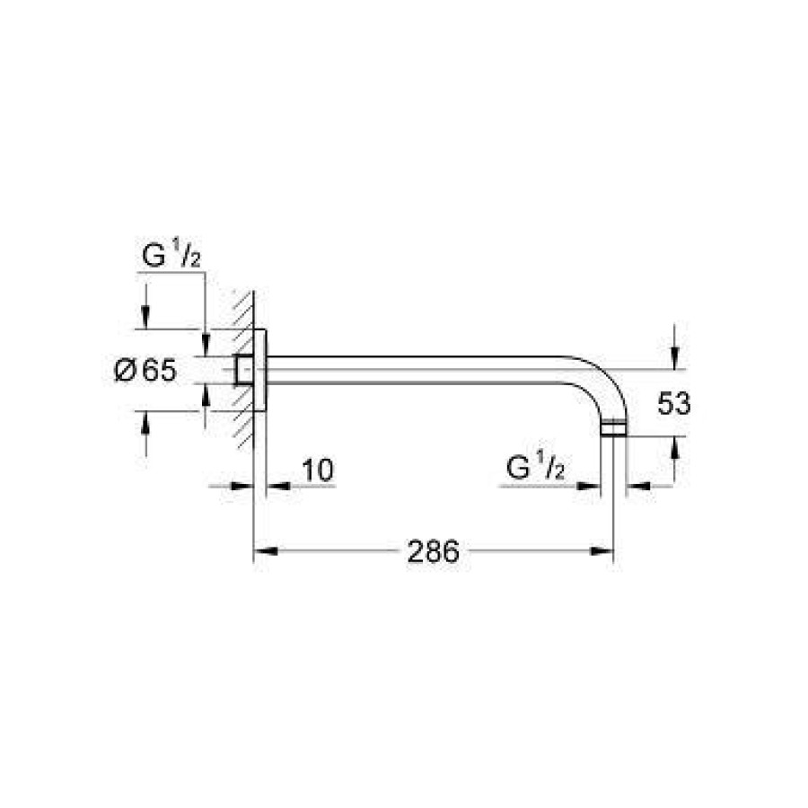 Душевой кронштейн модерн Grohe Rainshower 28576000