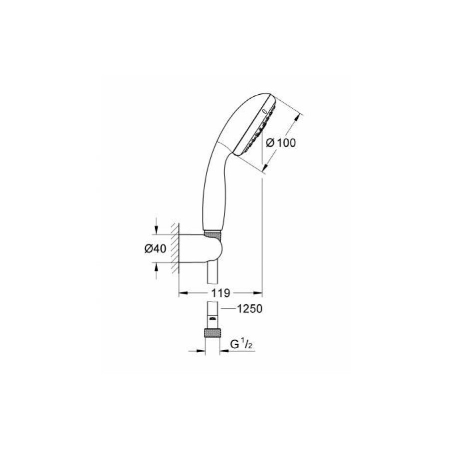 Душевой комплект GROHE New Tempesta 27799001