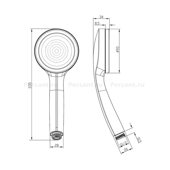 Душевая лейка IDDIS SpaHome 2 режима SPA1F00i18 хром