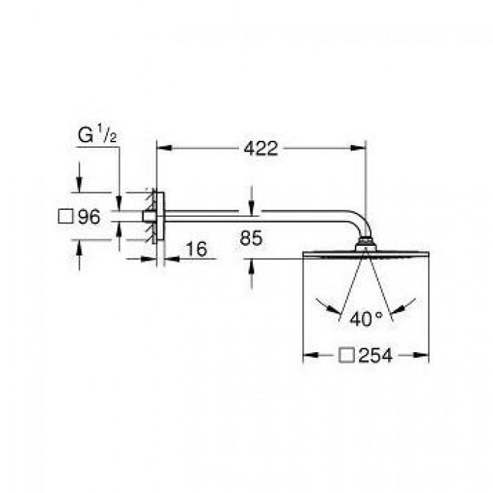Верхний душ Grohe Rainshower F-series 26259000