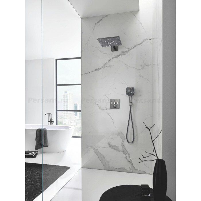 Верхний душ Grohe Rainshower SmartActive 310 Cube 26479AL0 темный графит матовый