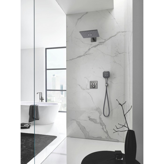 Верхний душ Grohe Rainshower SmartActive 310 Cube 26479AL0 темный графит матовый